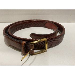 Bill Adler Studio Men’s Leather Belt Brown Braided 40”